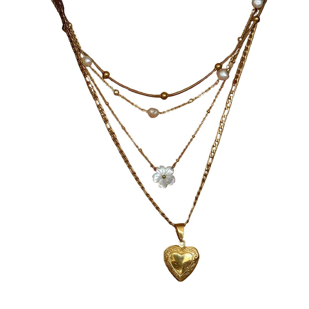 Collier minimaliste en perle d’eau douce – Acier inoxydable plaqué or 18 carats