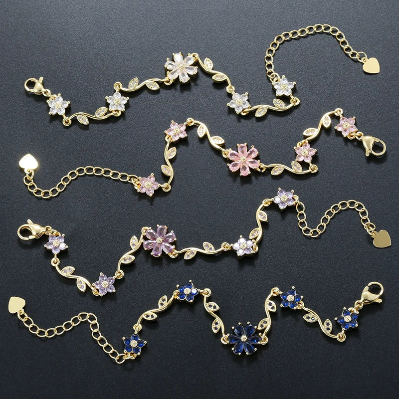 Bracelet ajustable "Fleur Etoilé"