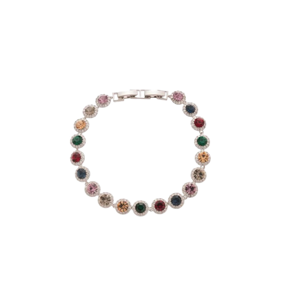 Bracelet élégant en perles serties de zircone cubique